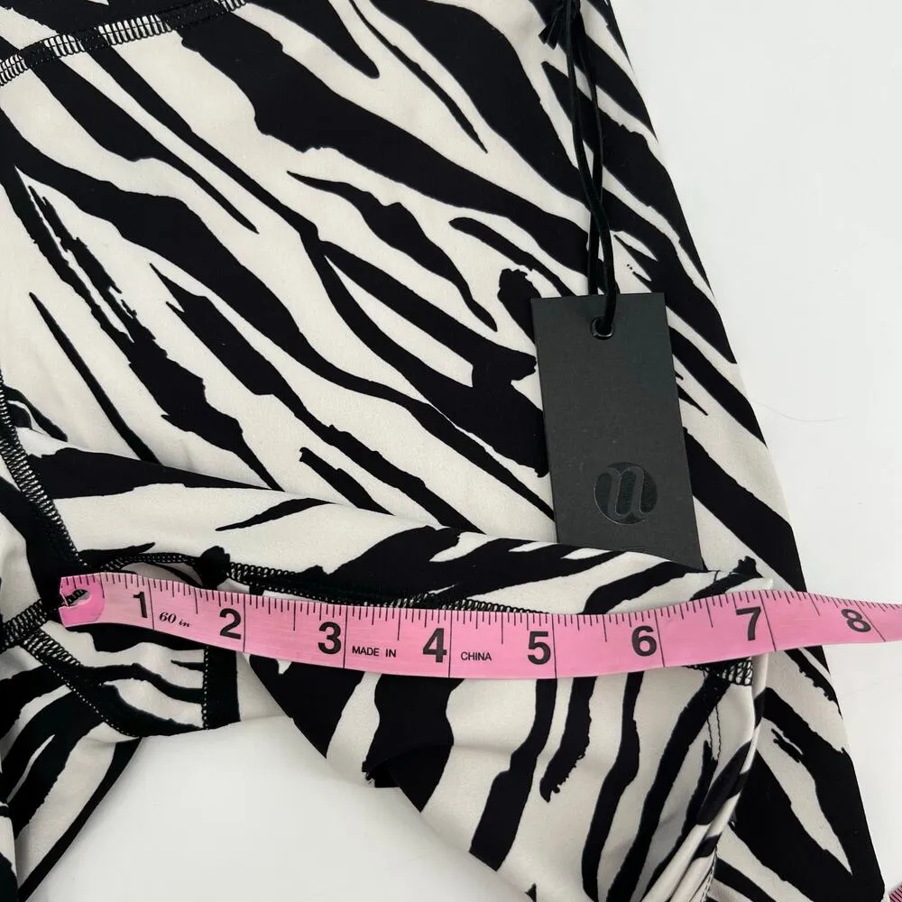 NEW Noli black & white zebra print bike shorts athleisure stretch size small - Image 4