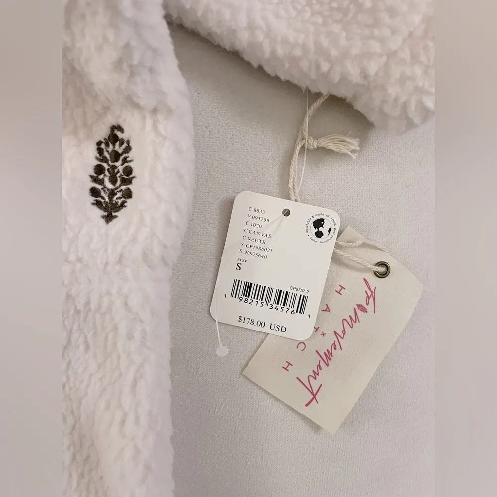 Free People Movement Hatch Hit The Slopes Fleece Jacket Natural Size S - Image 8