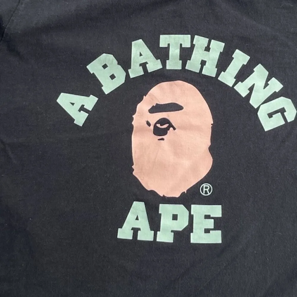 Vintage A Bathing Ape BAPE Logo Pink Green T-Shirt Women’s Size Small - Image 9