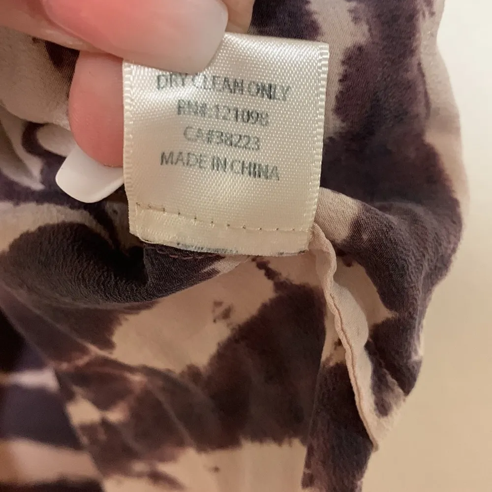 Gypsy 05 woman 100% silk tank shirt brown/tan nude size LARGE - Image 5