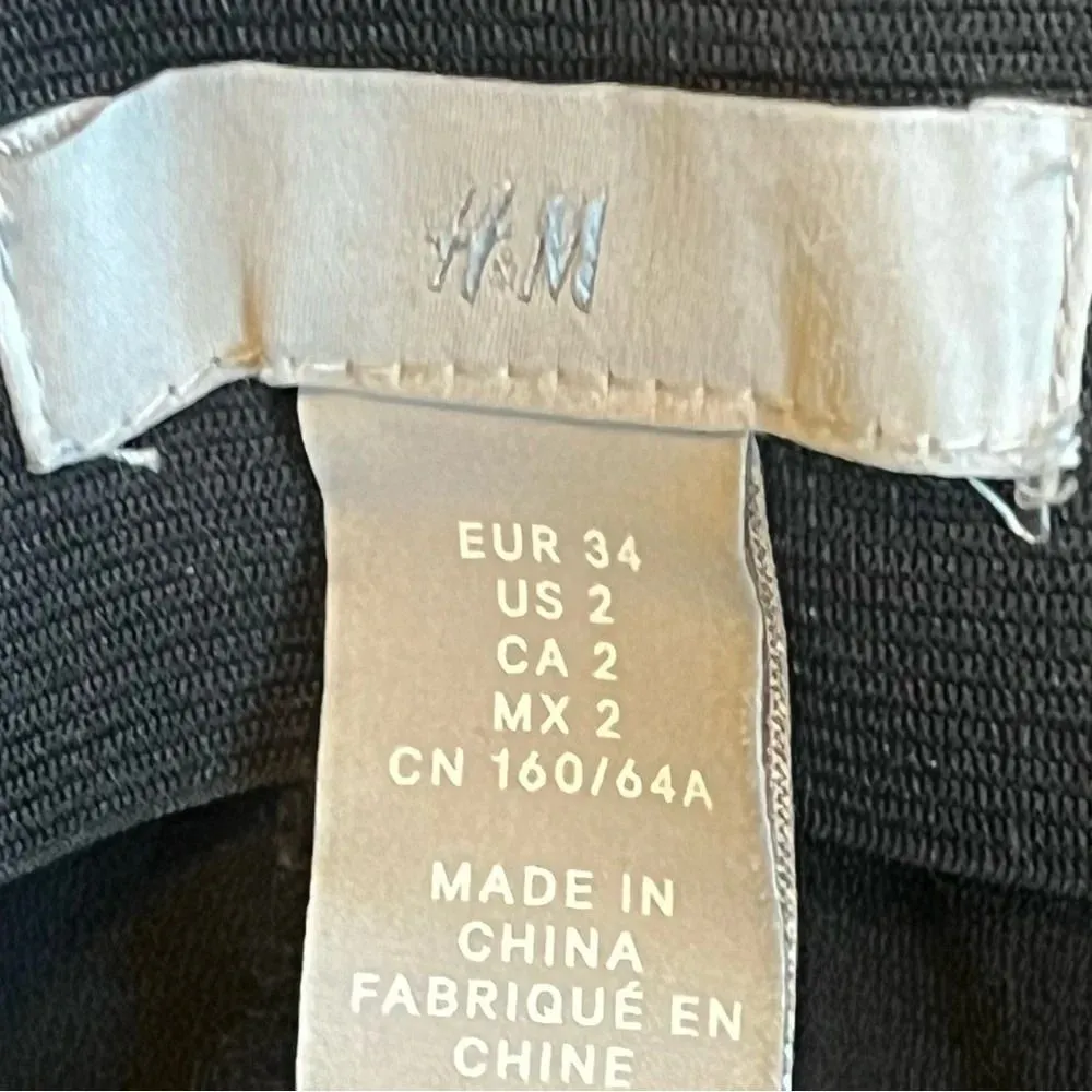H&M Trouser Jogger Pants Black Size 2 - Image 8