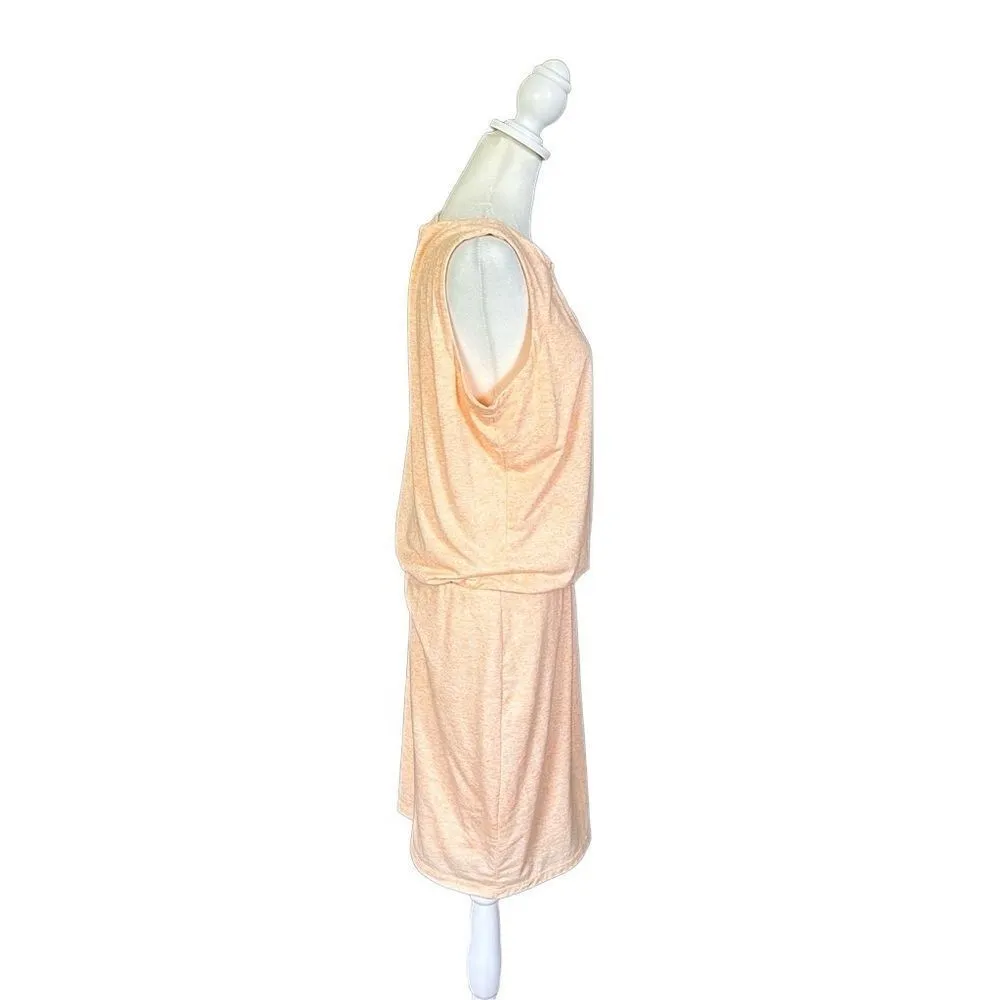 Athleta Vida Tiger Lily Orange Linen Blend Sleeveless Dress Medium - Image 2