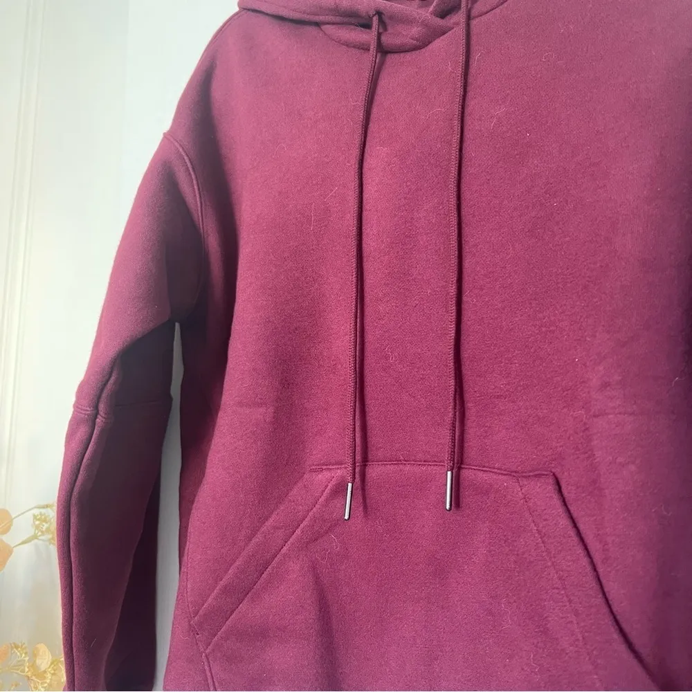 Zella Cara Cotton Blend Hoodie in Burgundy Red Size XXS NWT - Image 7
