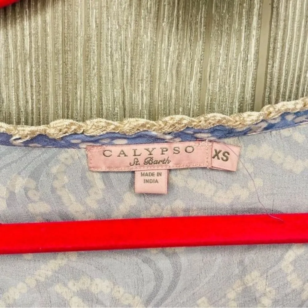 Calypso st Barth floor length maxi tropical ombre beach dress sundress with bead - Image 10