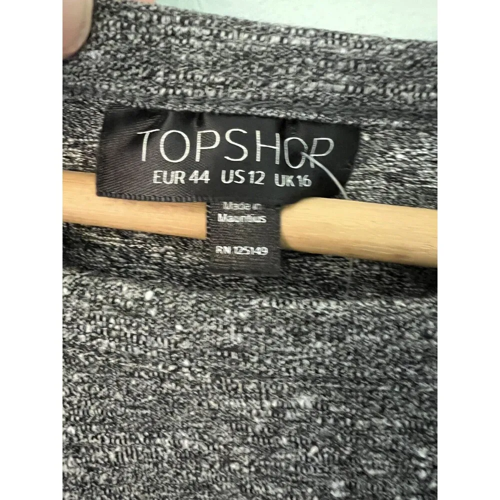TOPSHOP 12 womens jersey knit dress side knit detail midi Long Sleeve - Image 3