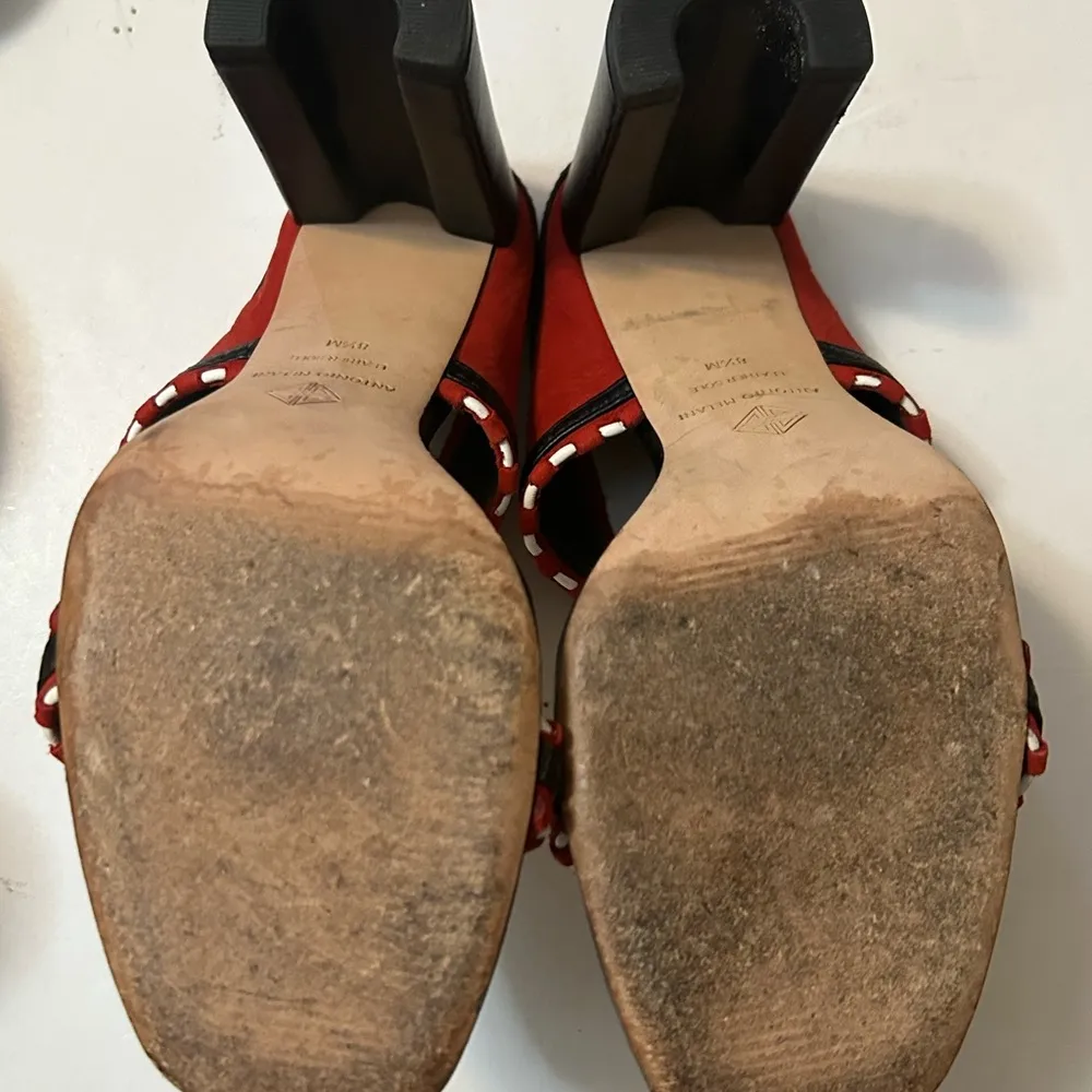 Antonio Melanie red, black & white slip on shoes size 8.5 - Image 8