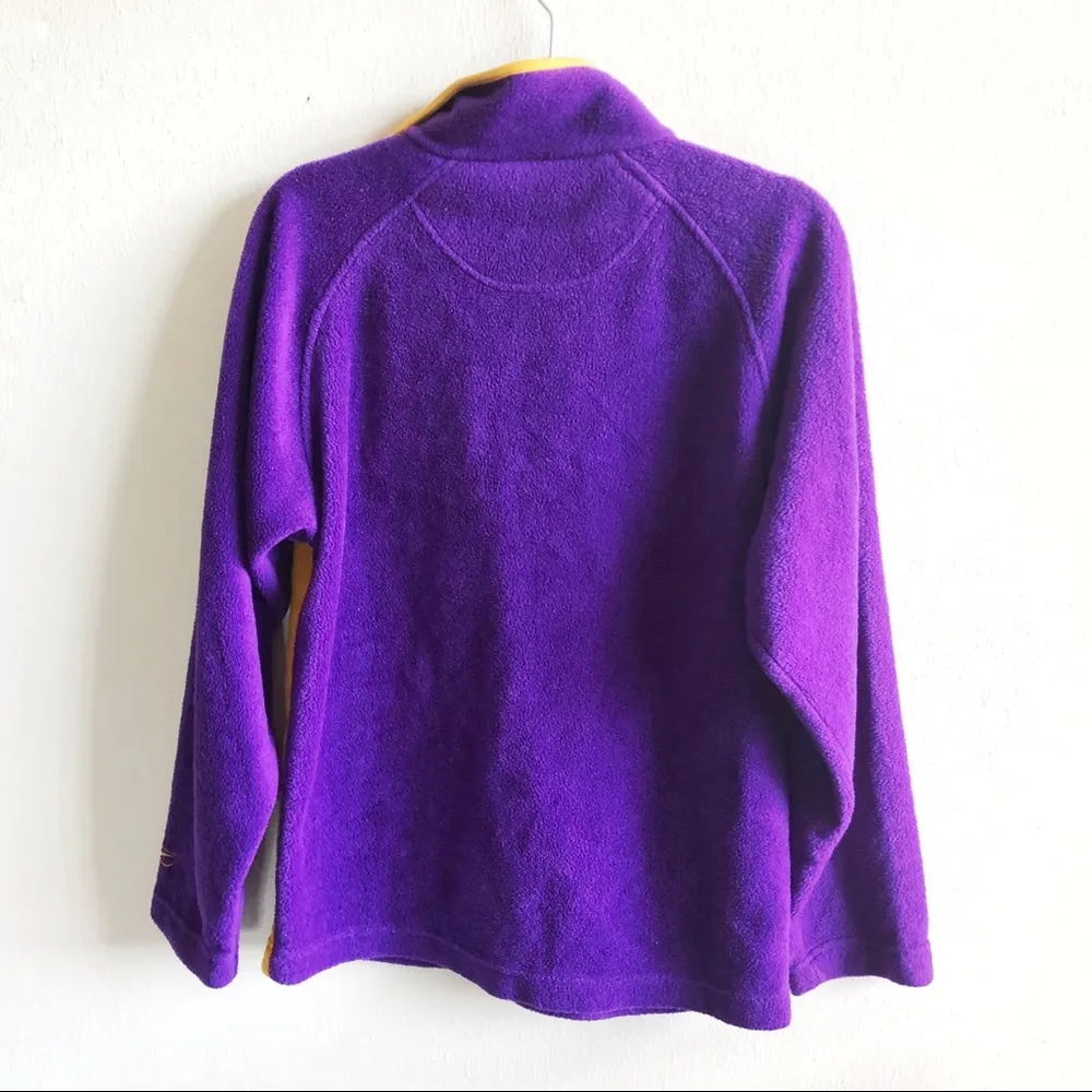 Reebok Fleece Minnesota Vikings Quarter Zip NFL Football Purple Gold Sz L GUC - Image 11