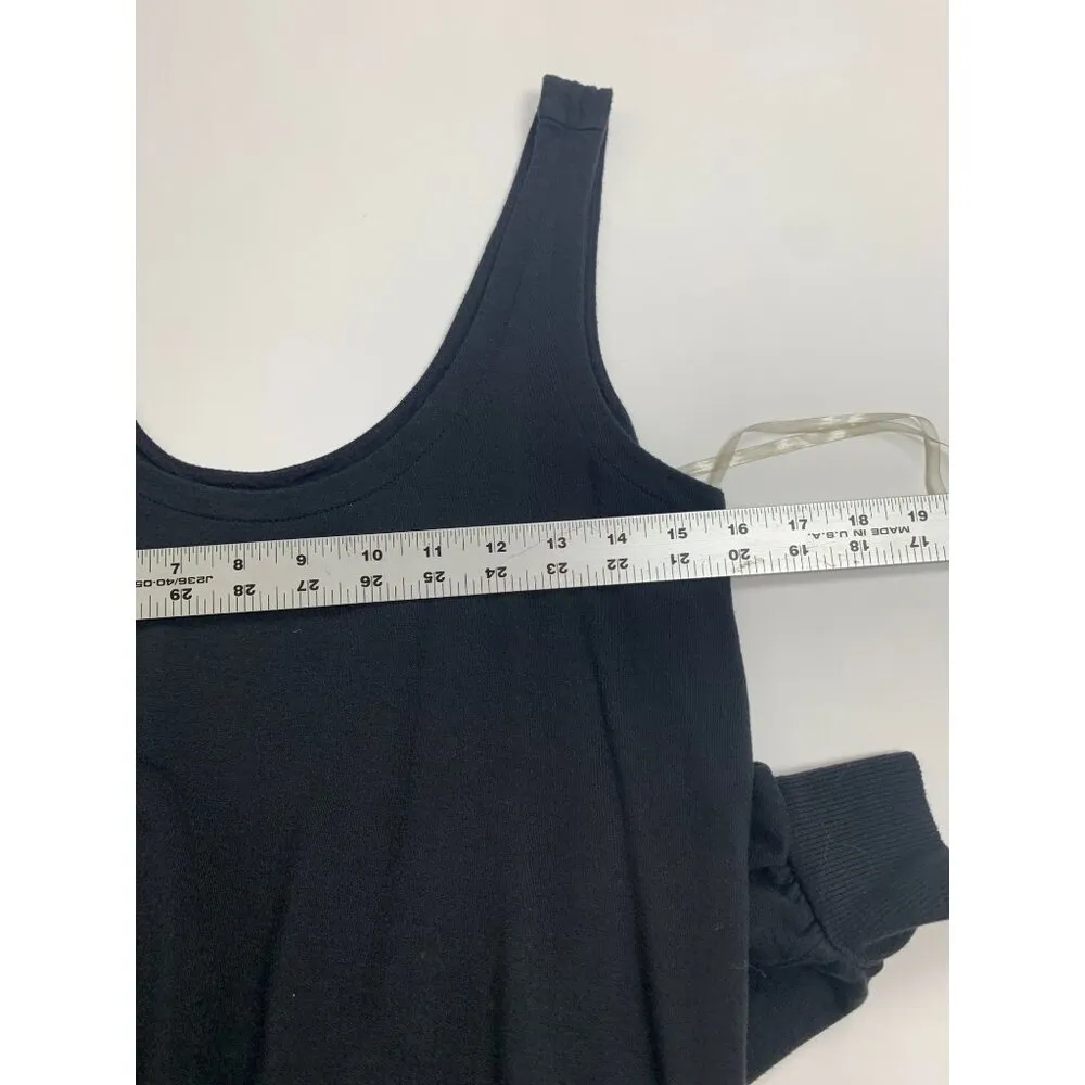 Athleta Womens Black Balance Jumpsuit Size S drawstring waist pockets scoop neck - Image 7