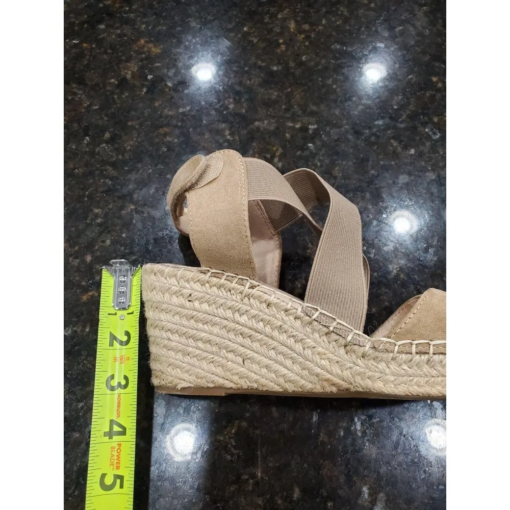 Sonoma Beige Women Suede Leather Flip -Flops Open Toe Casual Sandals Size 9.5 - Image 11