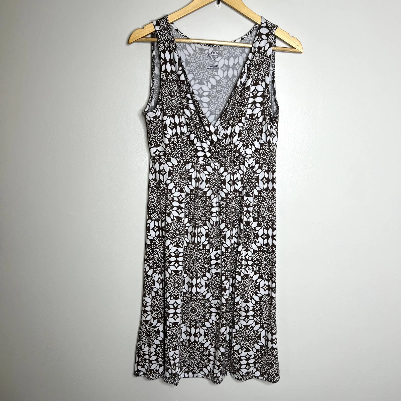 St John's Bay Brown Patterned Tank Dress - Image 4