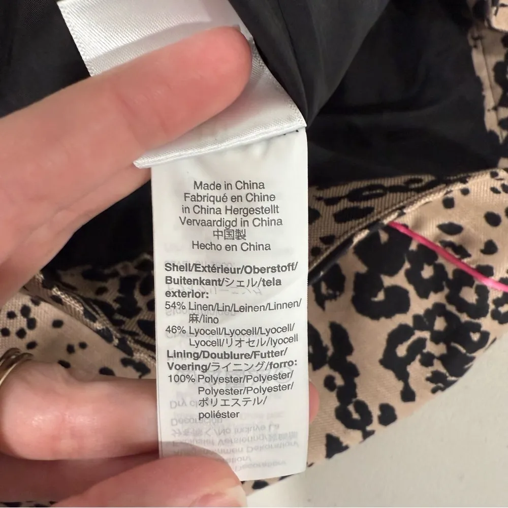 J. Crew Women's High Waist Leopard Print Trouser Shorts Size 4 EUC - Image 11