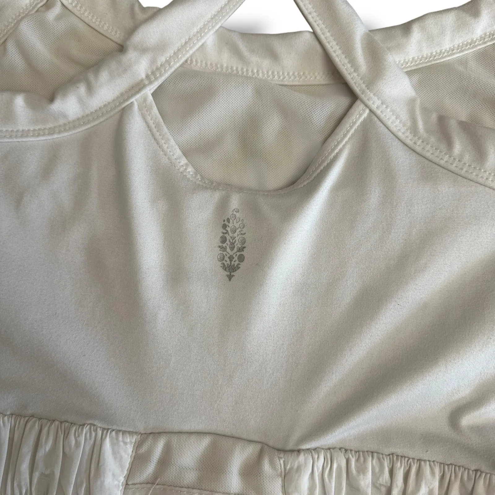 Free‎ People Movement FP Movement White Romper Small Cross Back Skirted Playsuit - Image 7