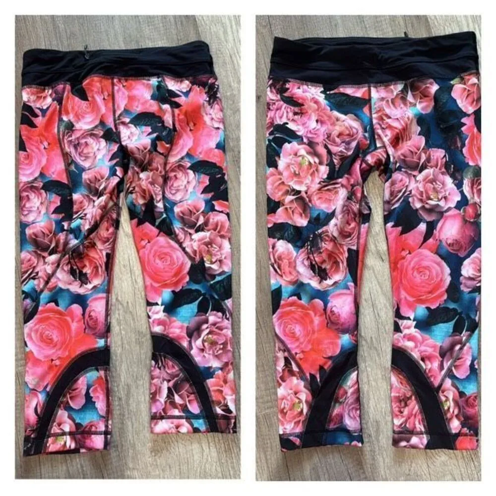 Lululemon Run: Inspire Crop II Secret Garden /‎ Black - Image 2