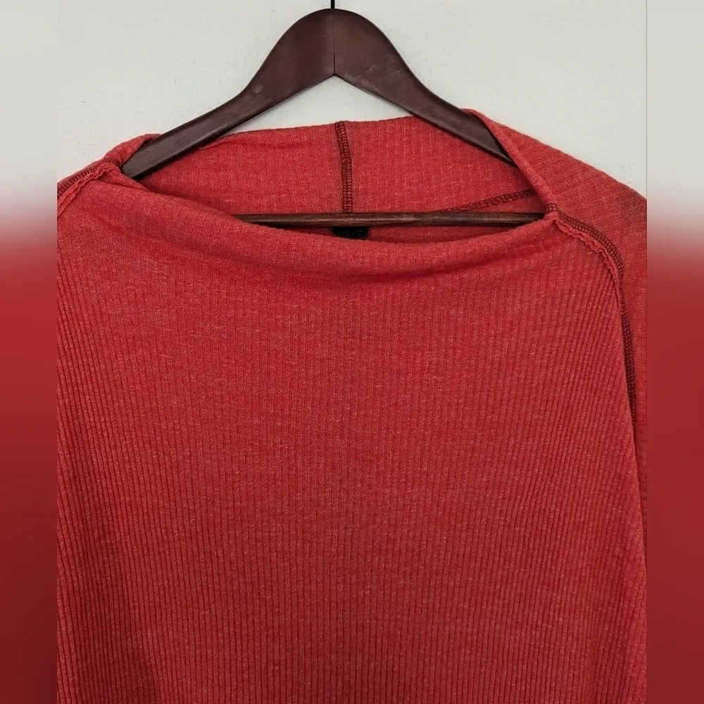 Free People We The Free Londontown Thermal Cherry‎ Coral Oversized Top XS - Image 3