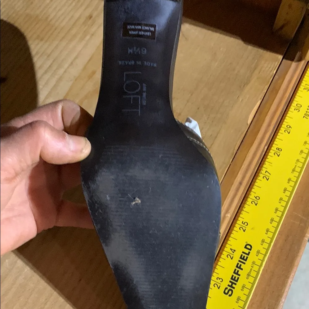 LOFT Brown Leather Minimalist Slip-Ons herls - Image 4