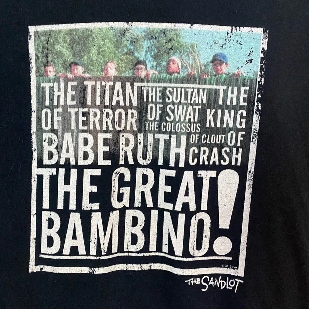 The Sandlot The Great Bambino Women's V-Neck T-Shirt Size Medium - Image 3