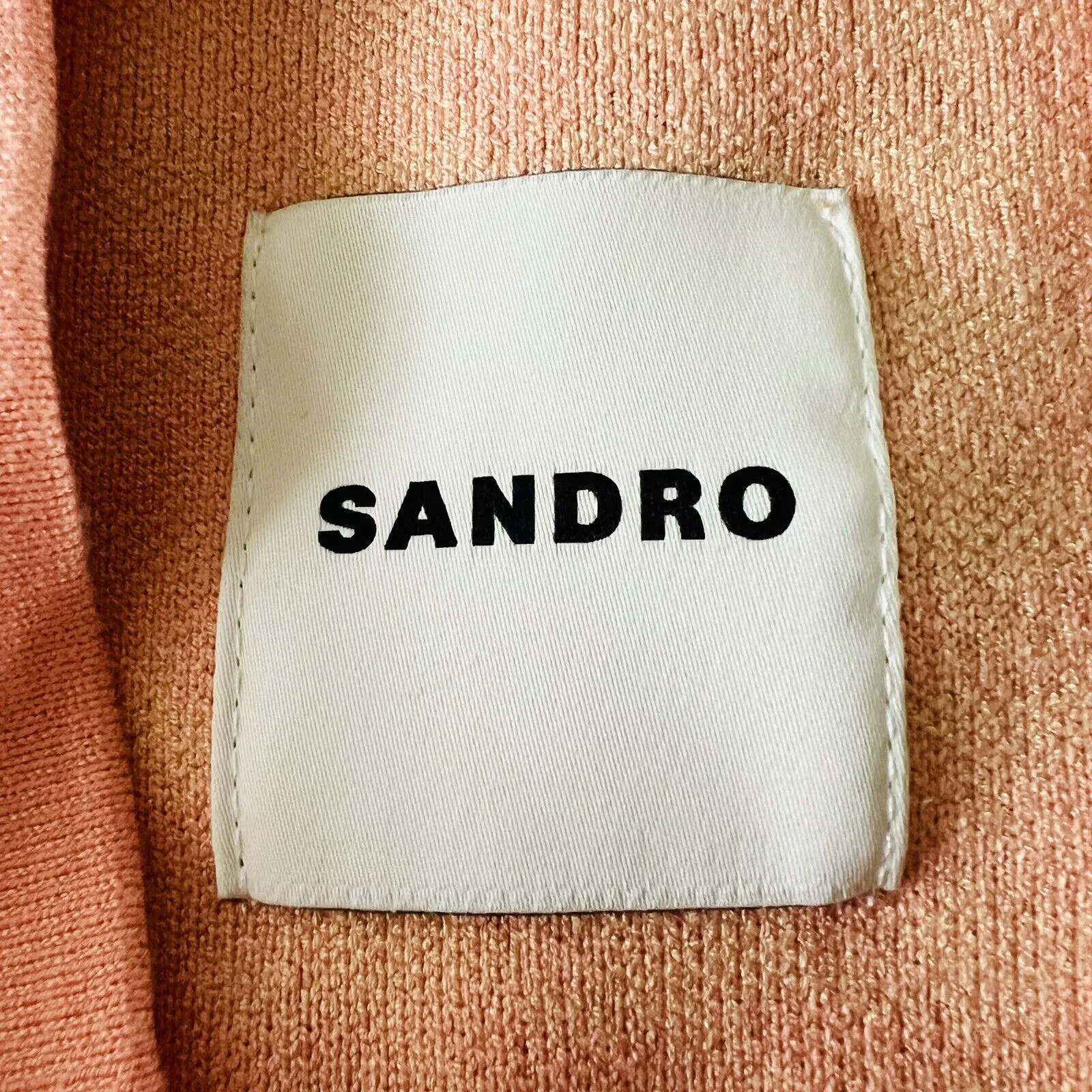 SANDRO Salmon Houndstooth Cardigan - 1 (Small) - Image 2