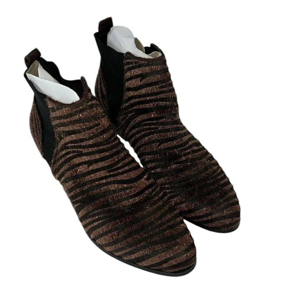Cato Brown/Black Tiger Stripe Ankle Boots(Size 9M) - Image 9