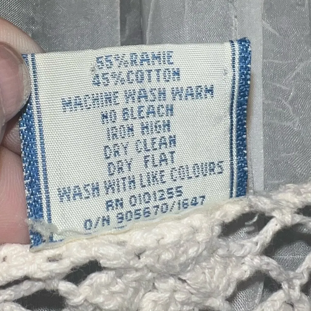 Vintage crochet fringe long vest size medium girls casual wear brand - Image 5