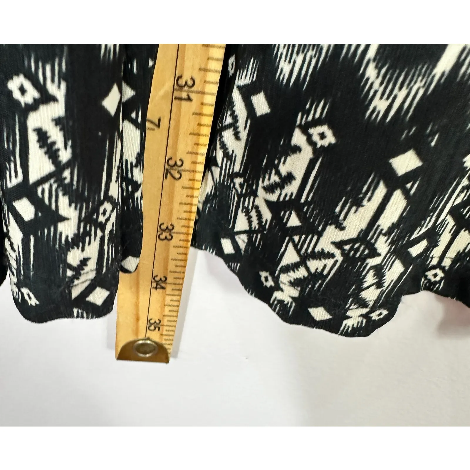 Gilli Jumpsuit‎ Women XS Strapless Smocked Bodice Black Tribal Boho Festival - Image 5