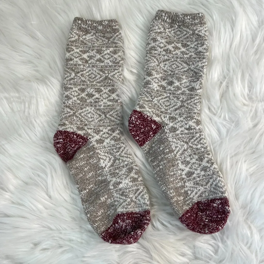 BEARPAW  Gray Patterned Socks - Image 3