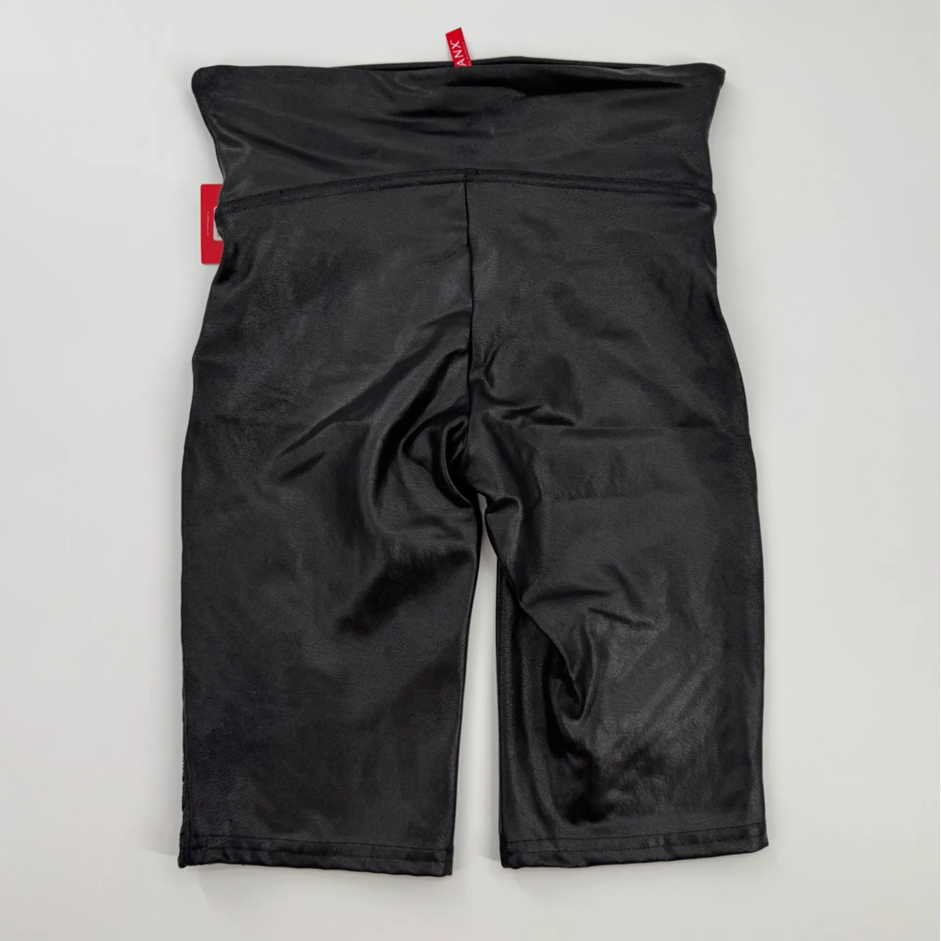 Spanx Faux Leather Moto Bike Short In Very Black Size XS NWT - Image 3