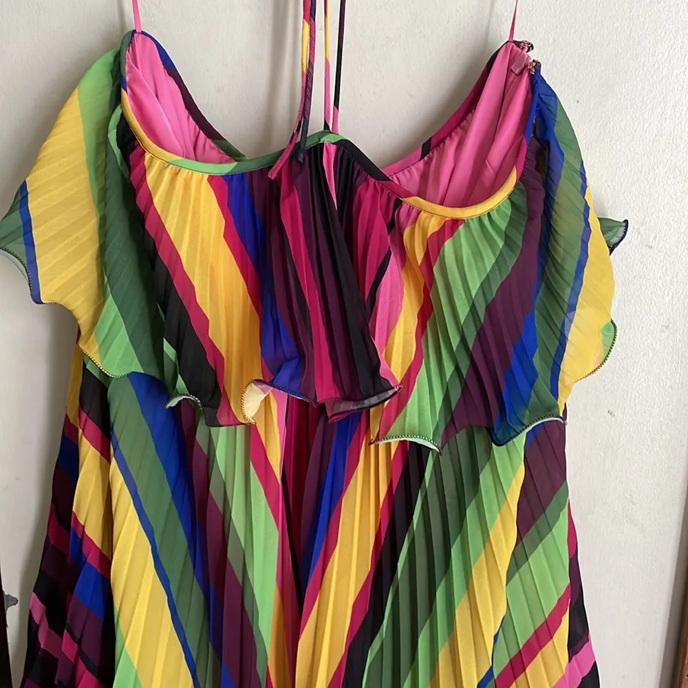 AMUR Sevyn Mini Halter Dress Pink Size 12 - Image 3