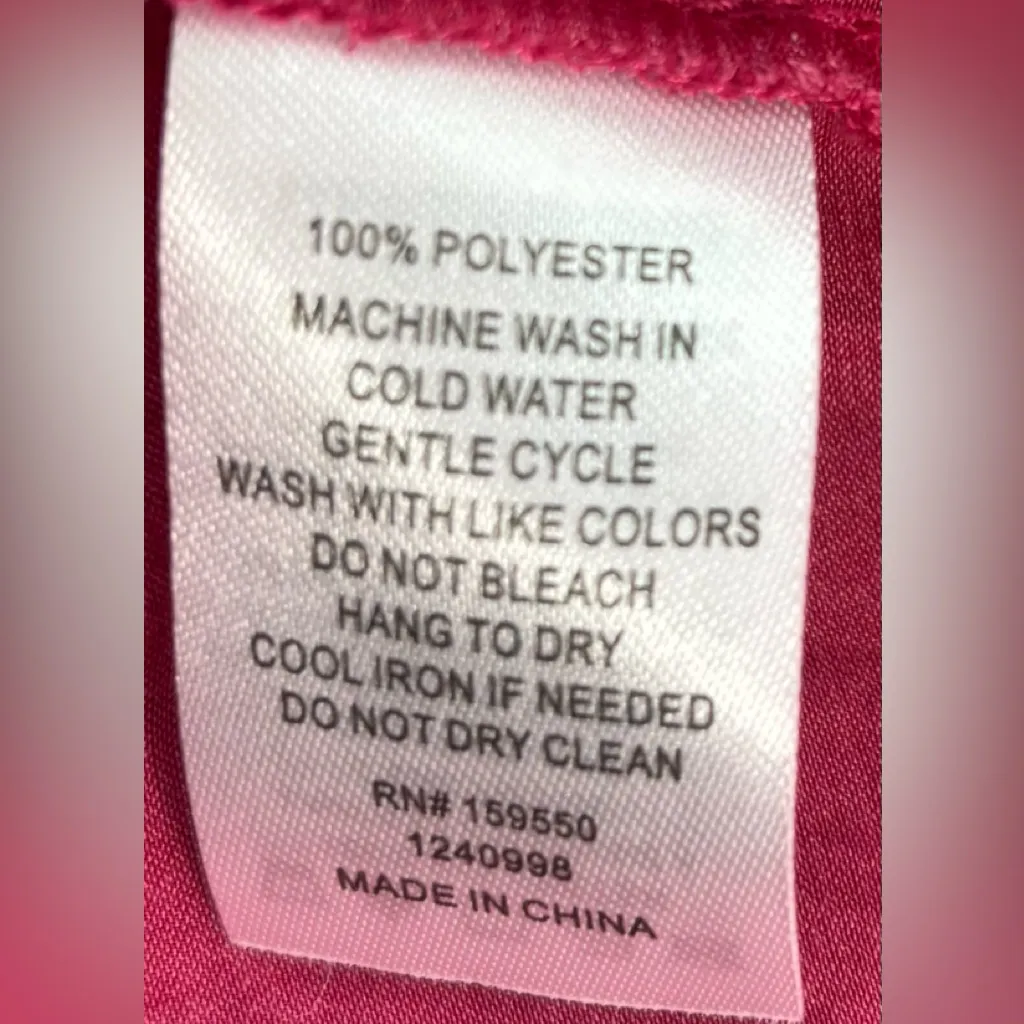 Maison d'Amélie L Feminine Workwear or Dressy Blouse Top Red Size L - Image 6