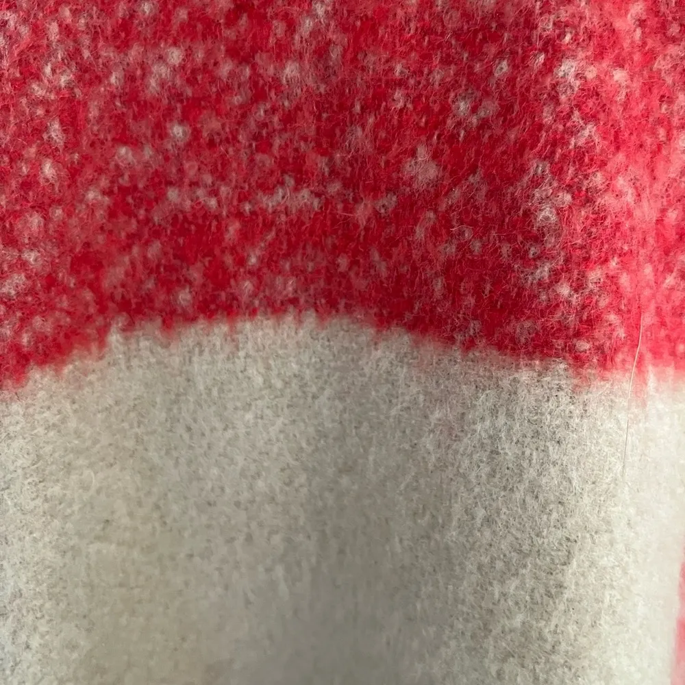 Adam Lippes for Target Wool Blend V Neck Poncho w/Arm Holes & Fringe L/XL Red Size undefined - Image 7