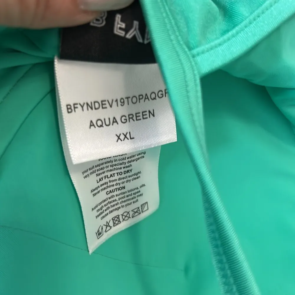 B Fyne Britt Bikini Top Aqua Green Size XXL - Image 9
