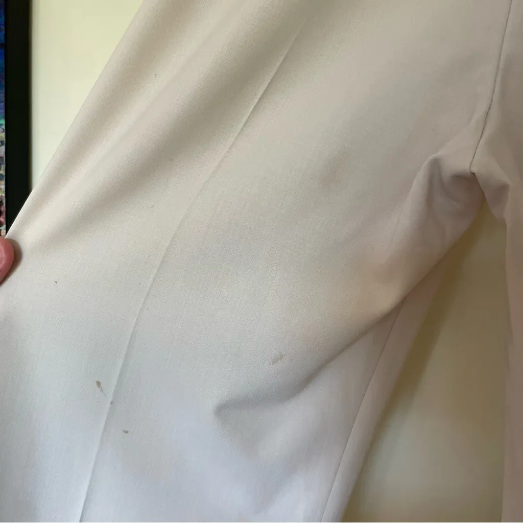 Max Mara Cream Crepe Quiet Luxury High Waisted Pleated Wide Leg Trouser Size 12 - Image 13