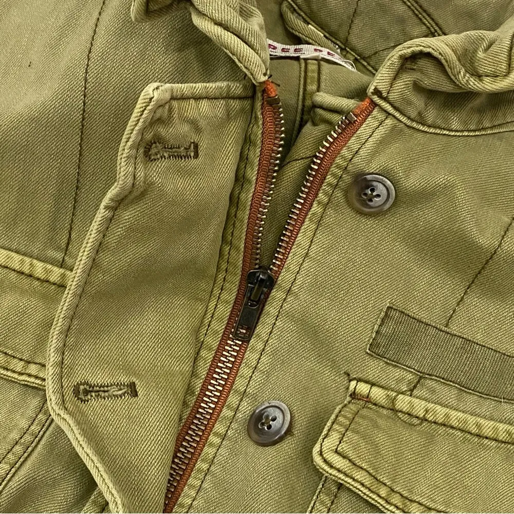 FREE PEOPLE Seize The Day Jacket Olive Oversized Utility Jacket Size S - Image 10