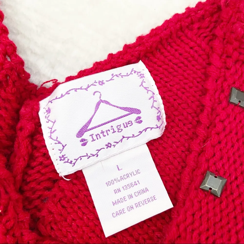 Intrigue Vneckline Studded Chunky Knit Sweater - Image 2