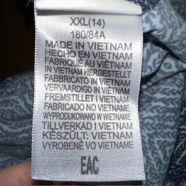 Marmot Shorts Diamond Print‎ Casual Everyday Wear Blue Size 14 - Image 9