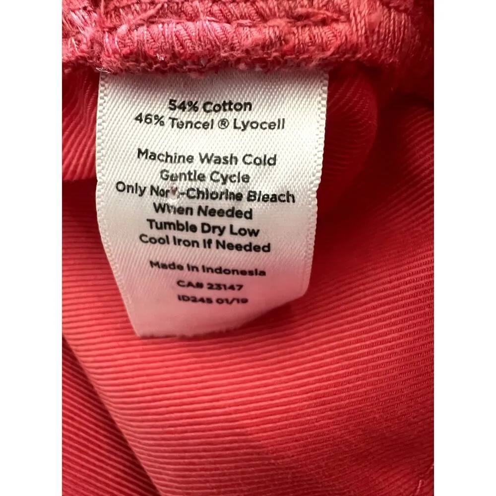 Talbots women's size 16P pink pants pull-on cropped roll tab hem - Image 8