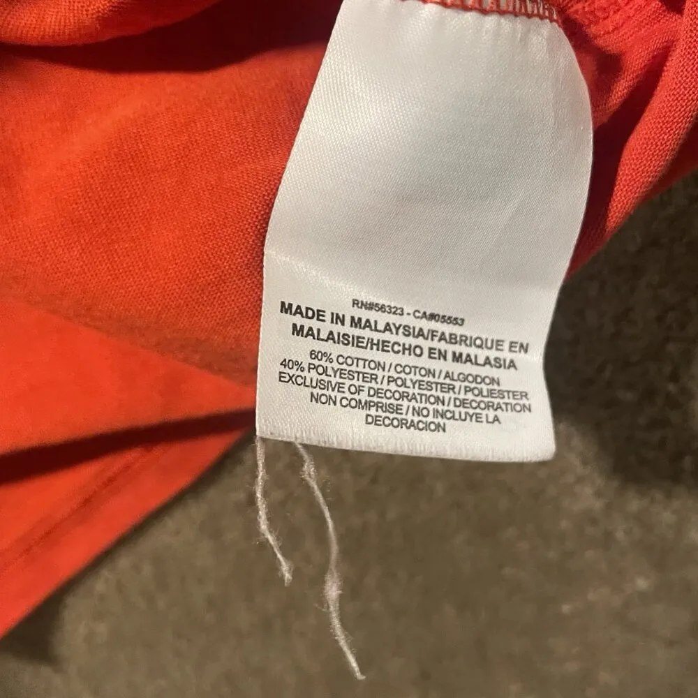 Nike SB Tshirt Women's Size Small Orange Logo Spellout Short Sleeve Top - Image 4