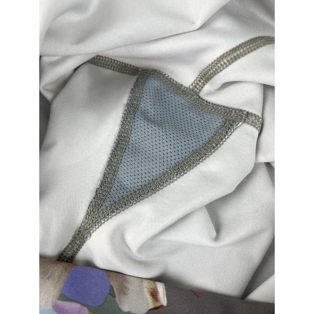 Athleta Elation Floral Legging Womens Med Gray Yoga Running Athletic Wear - Image 11