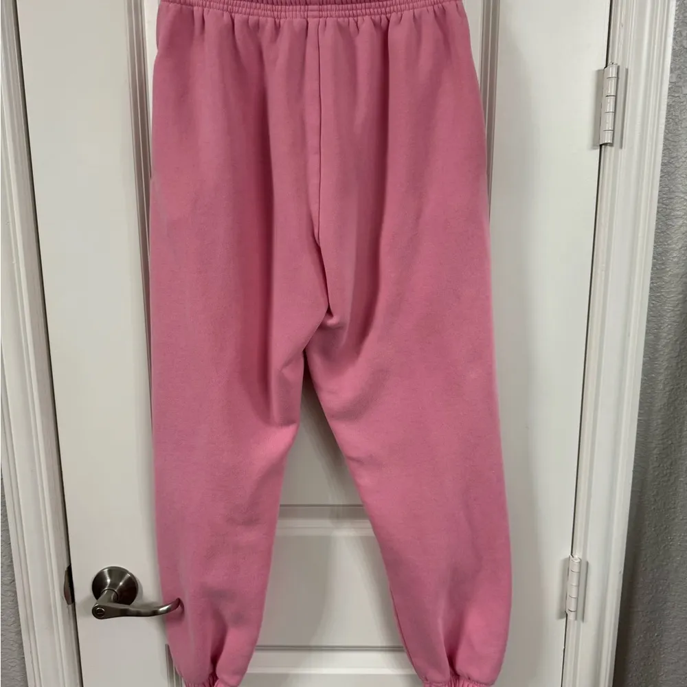 White Fox Boutique Pink Track Pants Relaxed Fit - Image 5