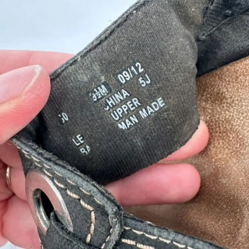 Clarks Womens Leather Bendables Lexi Willow Slip-On Flats Sandals Black Size 9.5 - Image 5