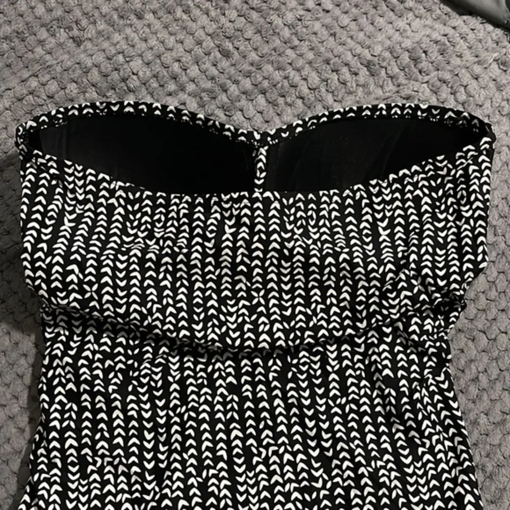 Tube Top Halter Black/White LA BLANCA BIKINI STRAPLESS TOP Size 10 EUC #7118 - Image 3