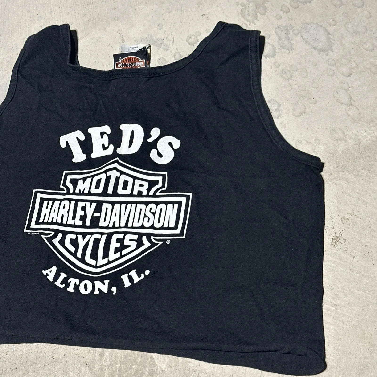 Vintage Harley Davidson Real Women Ride Harleys Black Women's Tank Top SZ S - Image 9