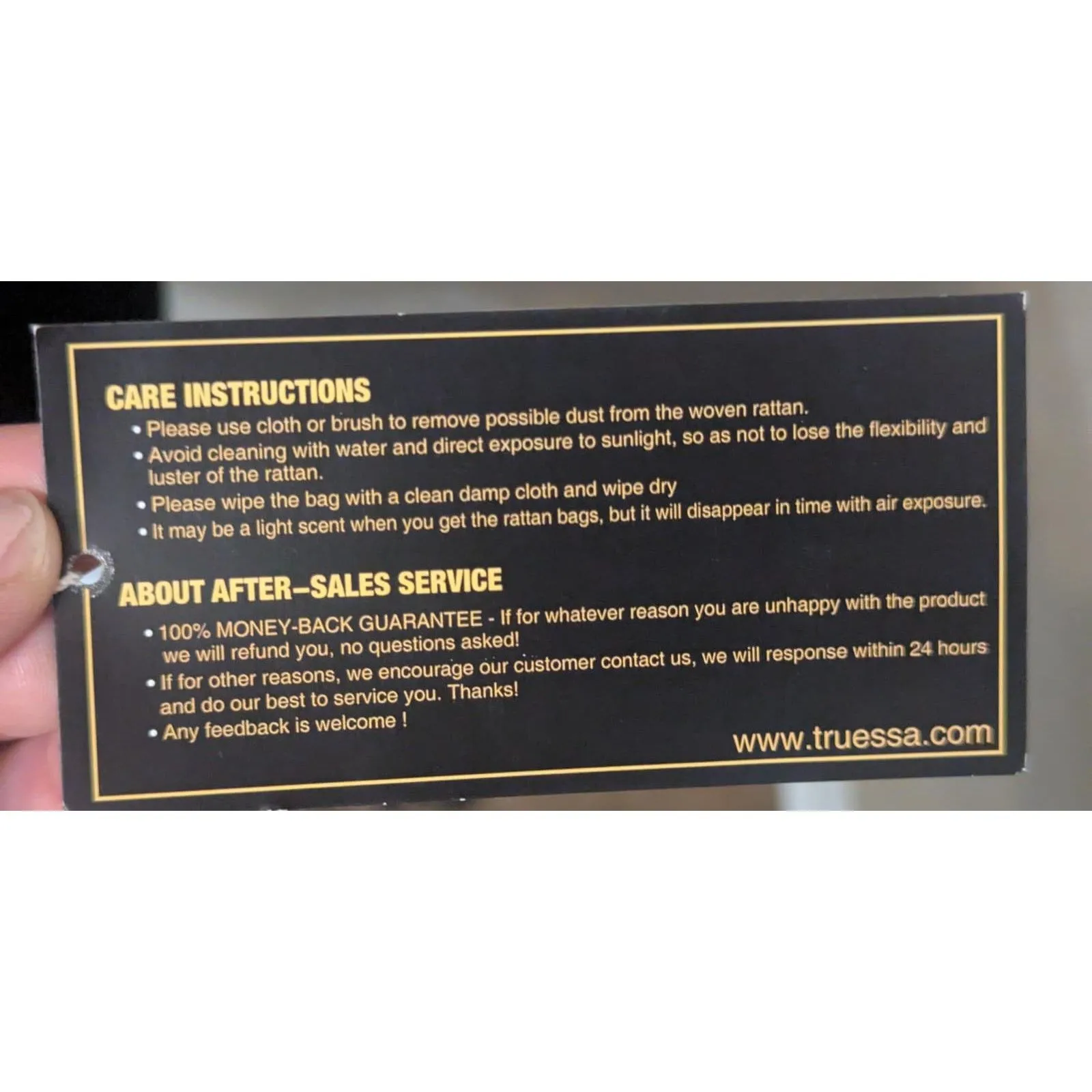 Truessa Round Rattan Crossbody Bag with Heart Woven Detail, NWT Brown - Image 3