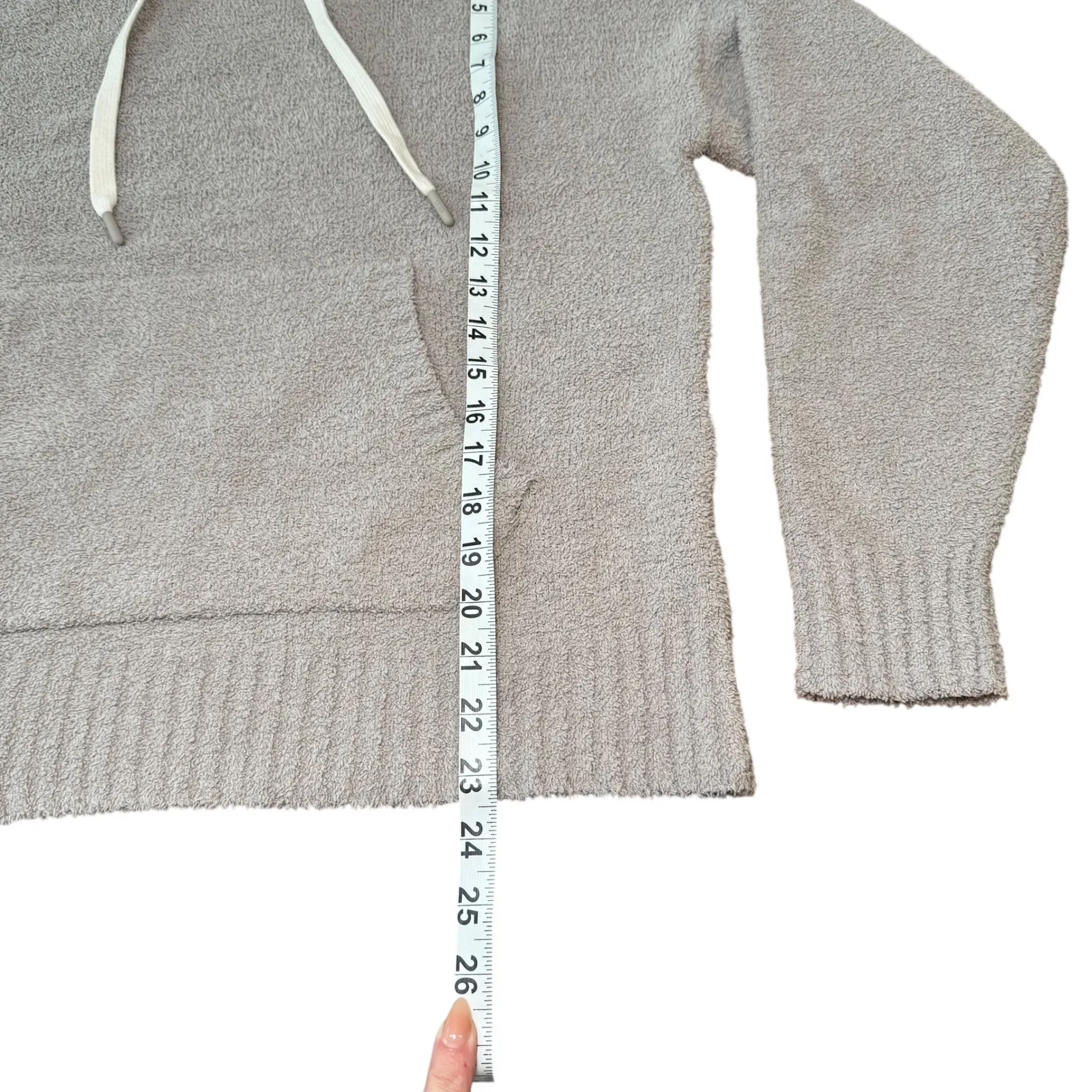 UGG Women's Gray Fuzzy Fleece Pullover Hoodie Sweatshirt Cozy‎ Loungewear Small - Image 9