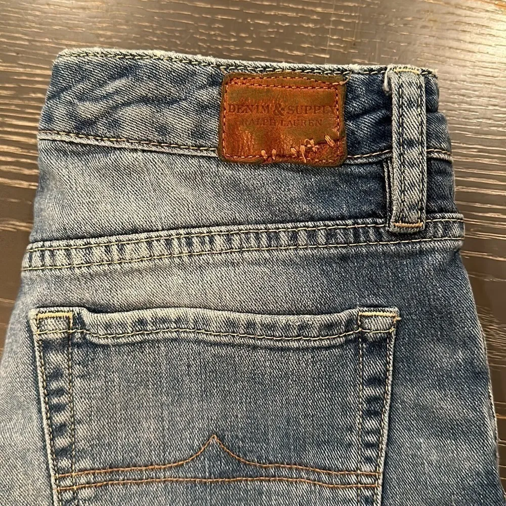 RALPH Lauren Denim Supply Low Slim Jeans - Distressed & Whiskering size 28/34 - Image 3