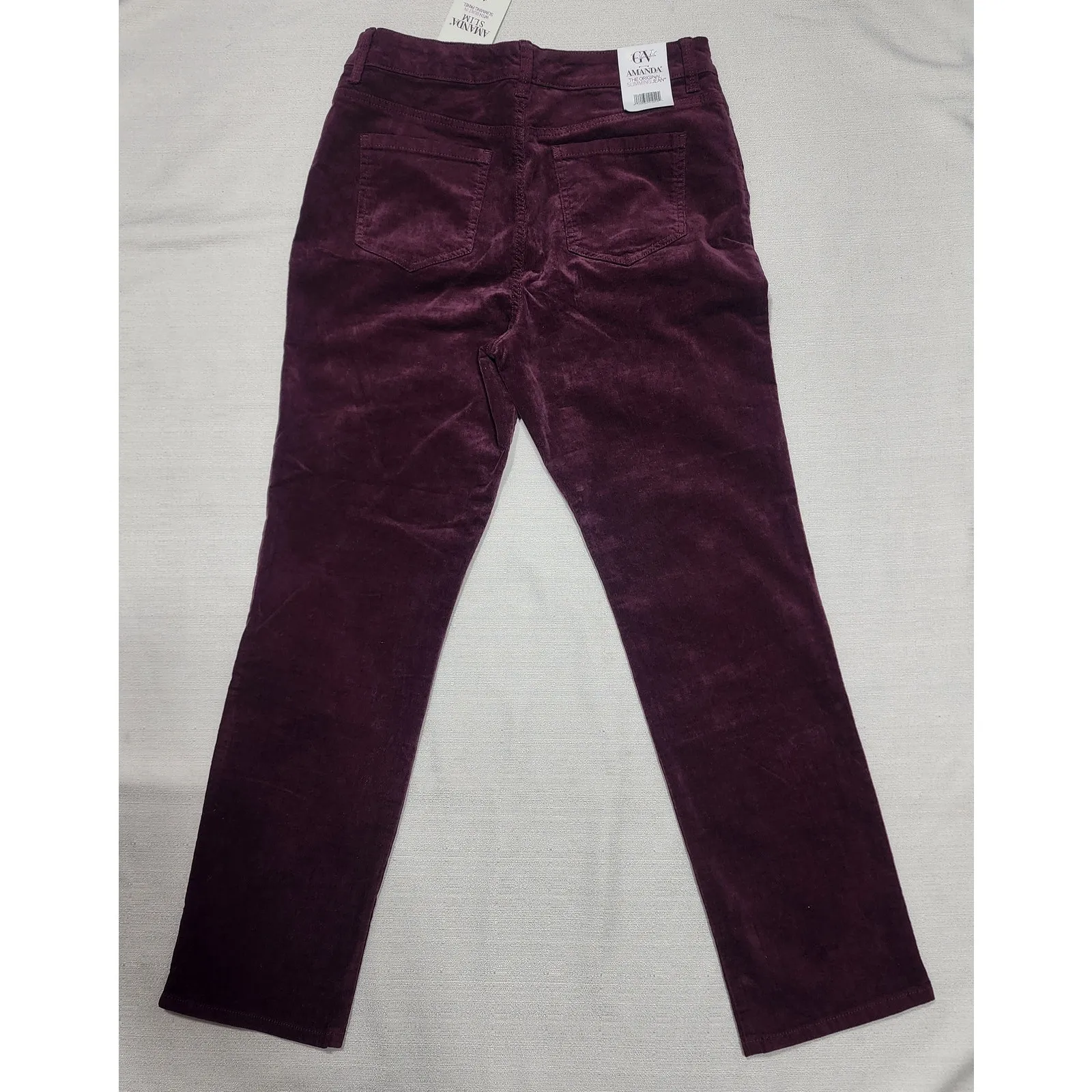 Gloria Vanderbilt Amanda original slimming jeans corduroy W32'' x L35'' Purple Size 32 - Image 2