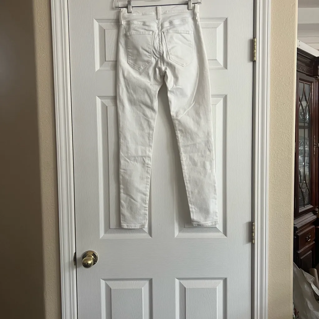 Banana Republic Cream Mid-Rise Skinny Jeans - Image 6