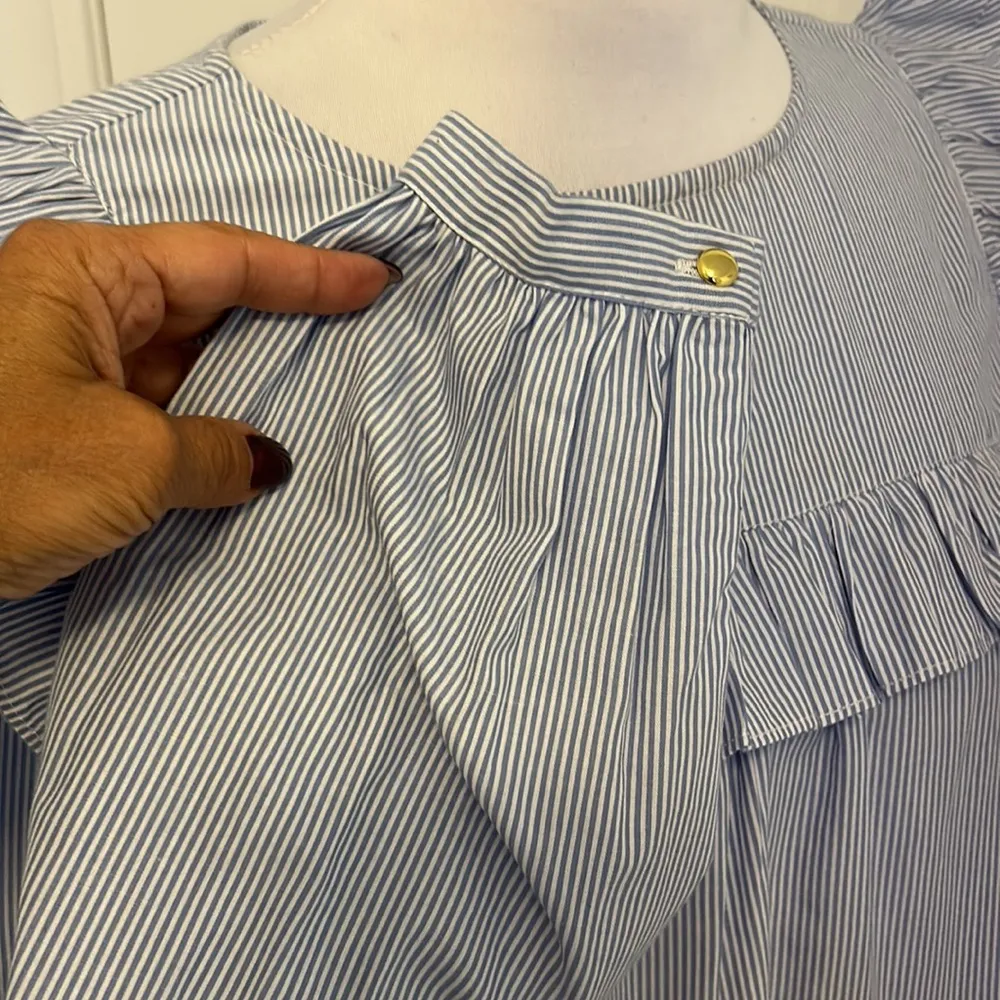 Sail To Sable Striped Ruffle Front Dress - Image 8