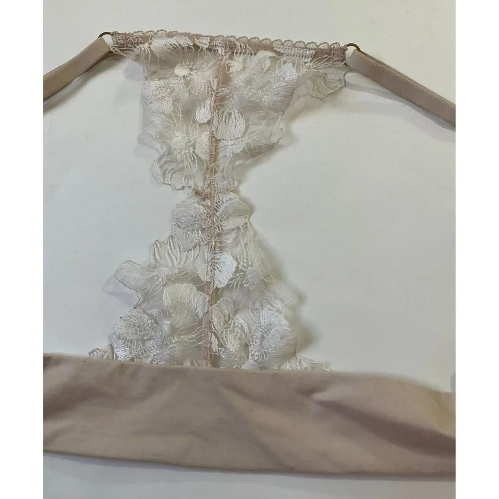 Victorias Secret Women Size 34B Front Closure Perfect Shape Cream Bra Race 10I-5 - Image 5