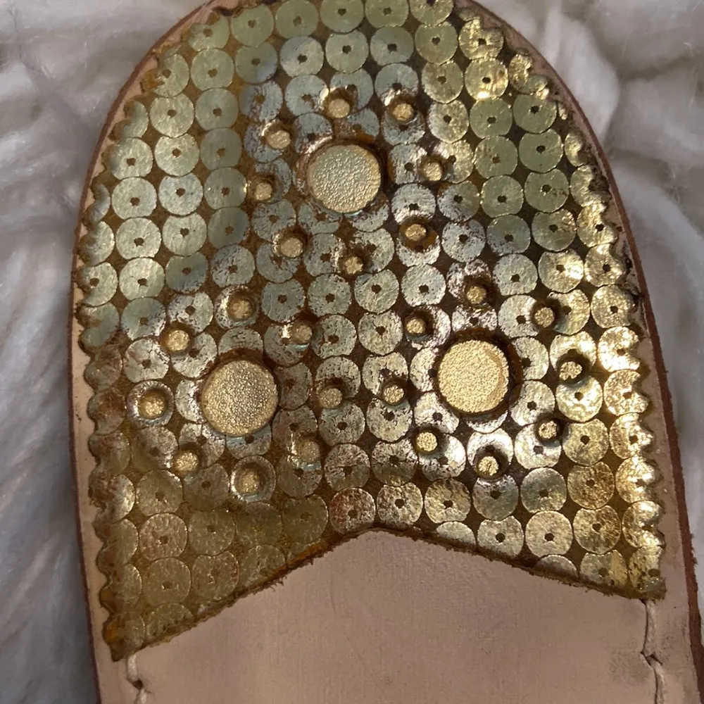 Jack Rogers Sandals size 7 M excellent condition color is gold - Image 4