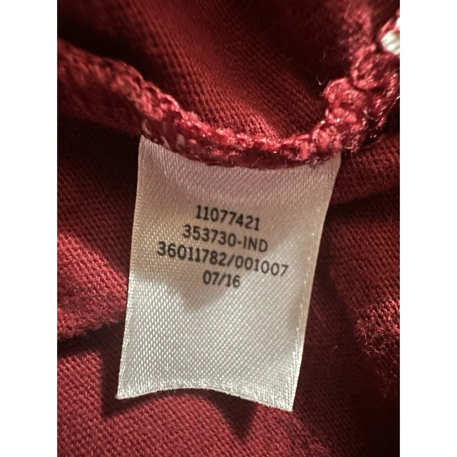 VS PINK 5th & Ocean Red & White IU Indiana Hoosier Long Sleeve Shirt Top XS - Image 6